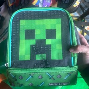 Minecraft Green Creeper Lunch Bag